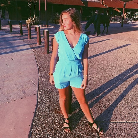 Pants - ☼ blue tank romper